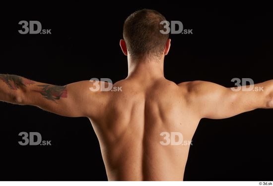 Arm Upper Body Back Man White Nude Slim Studio photo references