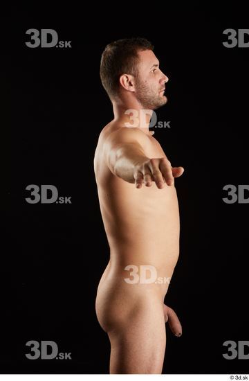 Upper Body Man White Nude Slim Studio photo references