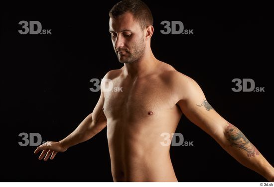 Arm Man White Nude Slim Studio photo references