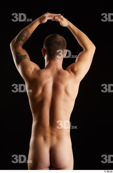 Upper Body Man White Nude Slim Studio photo references