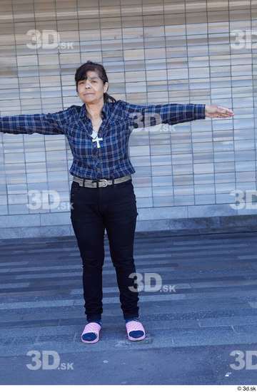 Whole Body Woman T poses White Casual Average Standing Street photo references