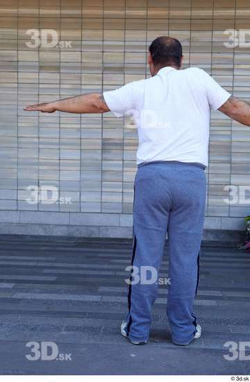 Whole Body Man T poses White Sports Chubby Standing Street photo references