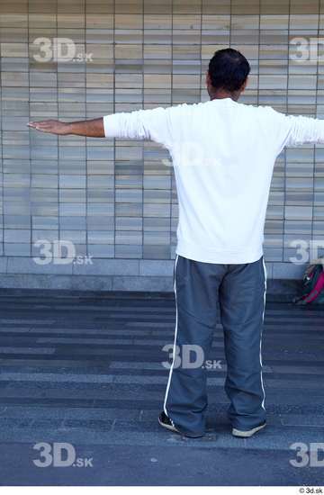 Whole Body Man T poses White Casual Slim Standing Street photo references