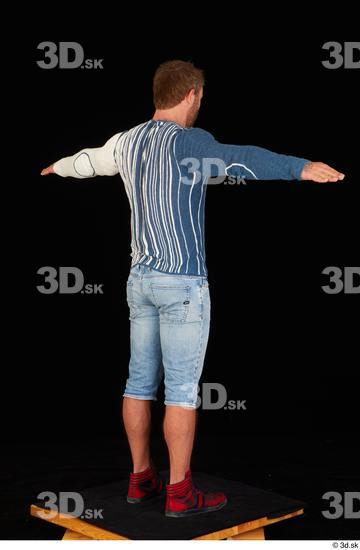 Man White Muscular Male Studio Poses