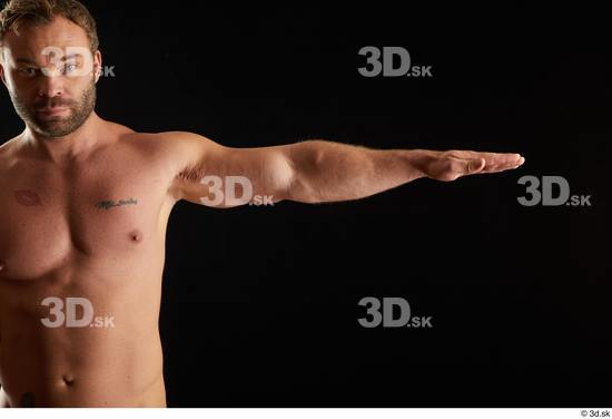 Man White Muscular Male Studio Poses