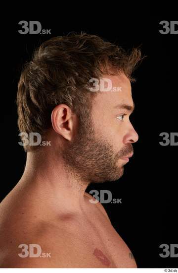 Man White Muscular Male Studio Poses