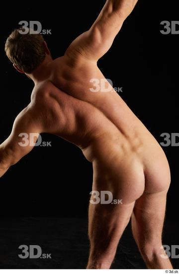 Upper Body Back Man Muscular Studio photo references