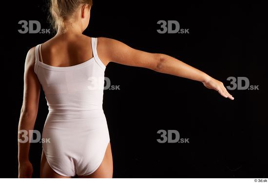 Arm Back Woman White Underwear Average Studio photo references