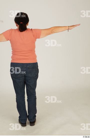 Whole Body Woman T poses White Casual Chubby Standing Street photo references