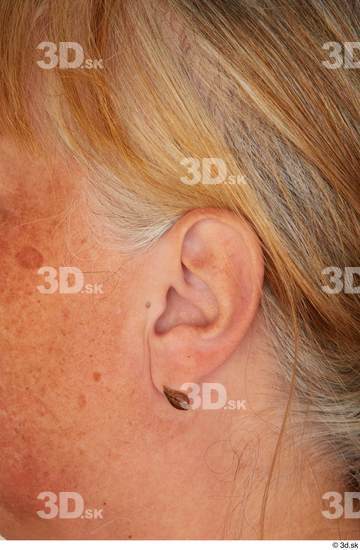 Ear Woman White Casual Chubby Street photo references