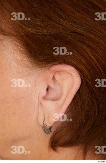 Ear Woman White Casual Chubby Street photo references