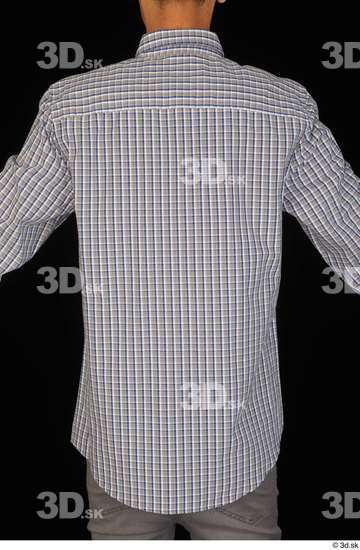 Upper Body Man White Casual Shirt Slim Studio photo references