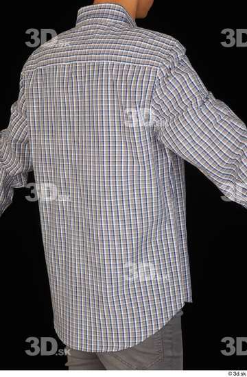 Upper Body Man White Casual Shirt Slim Studio photo references