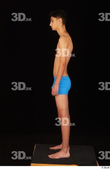 Whole Body Man White Underwear Slim Standing Studio photo references