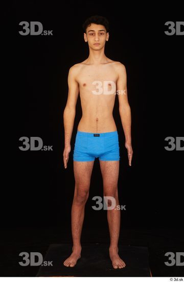 Whole Body Man White Underwear Slim Standing Studio photo references