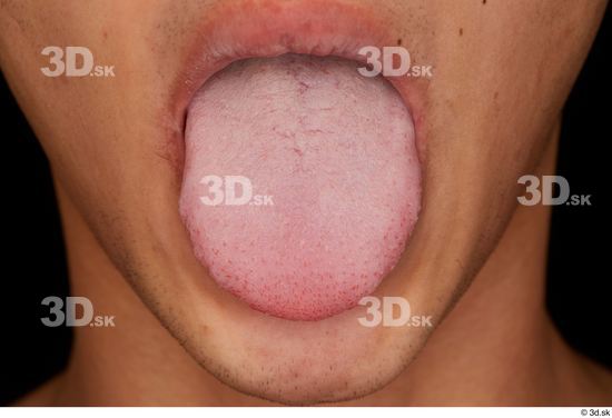 Tongue Man White Slim Studio photo references