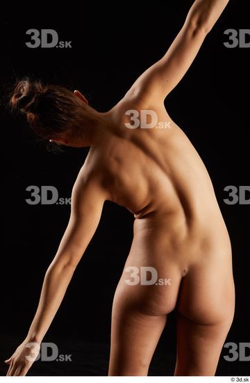 Upper Body Back Woman Slim Studio photo references