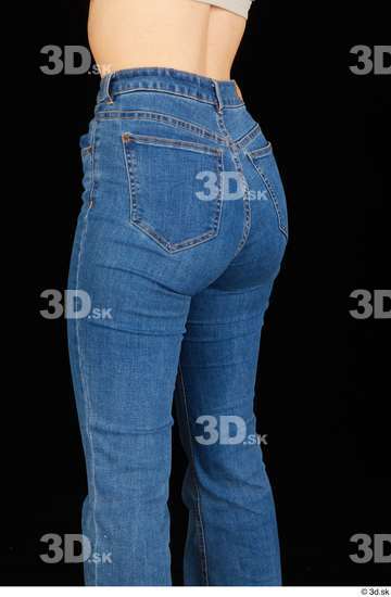 Thigh Woman White Casual Jeans Average Studio photo references