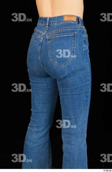 Thigh Woman White Casual Jeans Average Studio photo references