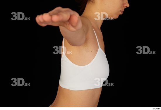 Breast Woman White Underwear Bra Average Studio photo references