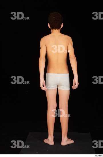 Whole Body Man White Underwear Slim Standing Studio photo references