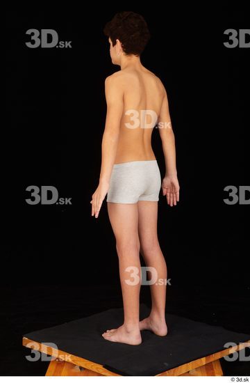 Whole Body Man White Underwear Slim Standing Studio photo references