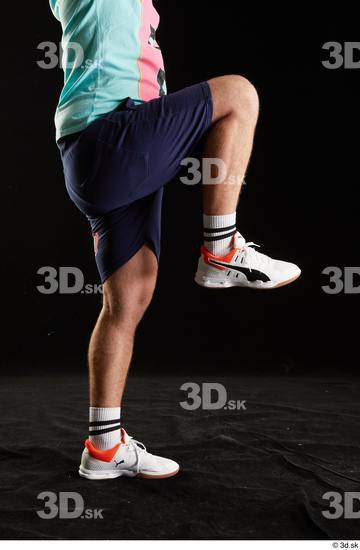 Leg Man White Sports Shoes Shorts Average Studio photo references