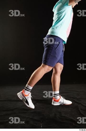 Leg Man White Sports Shoes Shorts Average Studio photo references