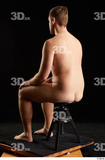 Whole Body Man White Nude Average Sitting Studio photo references