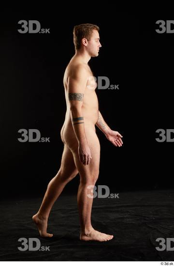 Whole Body Man White Nude Average Walking Studio photo references