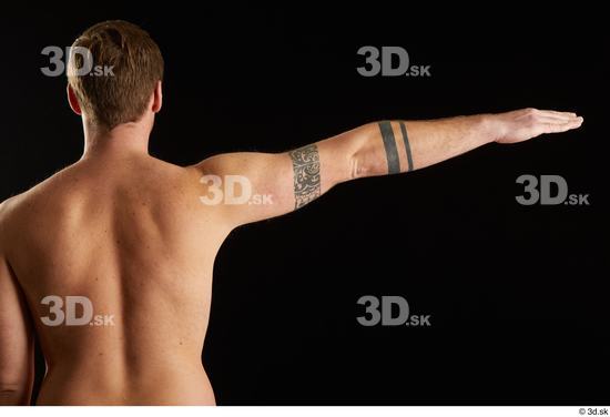 Arm Back Man White Nude Average Studio photo references