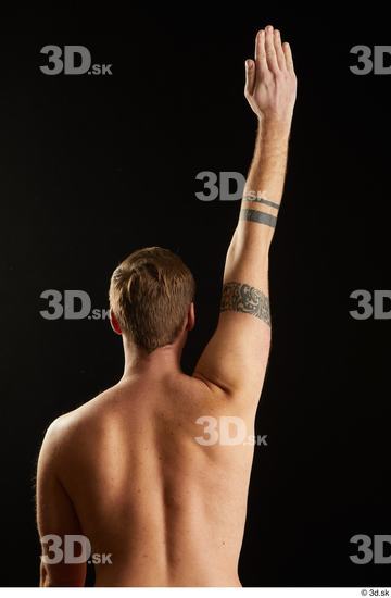 Arm Back Man White Nude Average Studio photo references