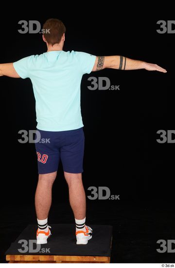 Whole Body Man T poses White Sports Shoes Shirt T shirt Shorts Average Standing Studio photo references