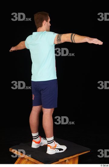 Whole Body Man T poses White Sports Shoes Shirt T shirt Shorts Average Standing Studio photo references