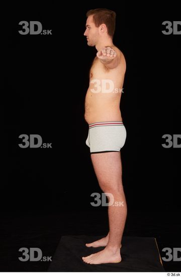 Whole Body Man T poses White Underwear Average Standing Studio photo references