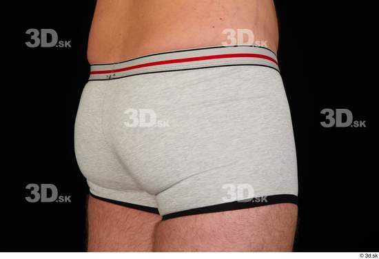 Hips Man White Underwear Average Studio photo references