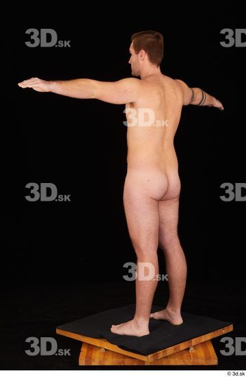 Whole Body Man T poses White Nude Average Standing Studio photo references