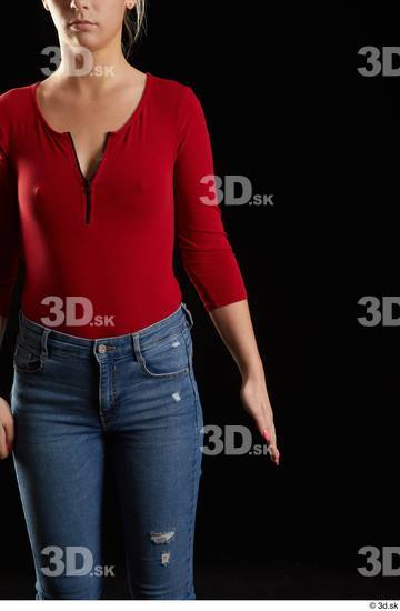 Woman White Slim Female Studio Poses