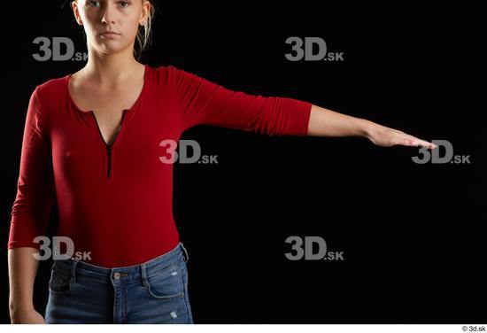 Woman White Slim Female Studio Poses