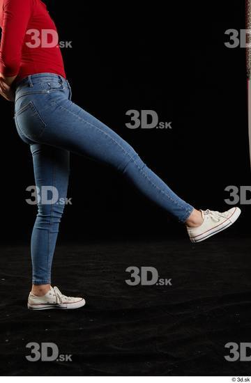 Woman White Slim Female Studio Poses