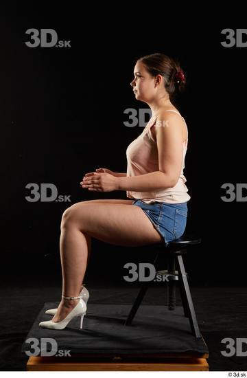 Woman White Chubby Female Studio Poses