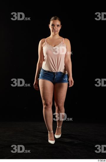 Woman White Chubby Female Studio Poses