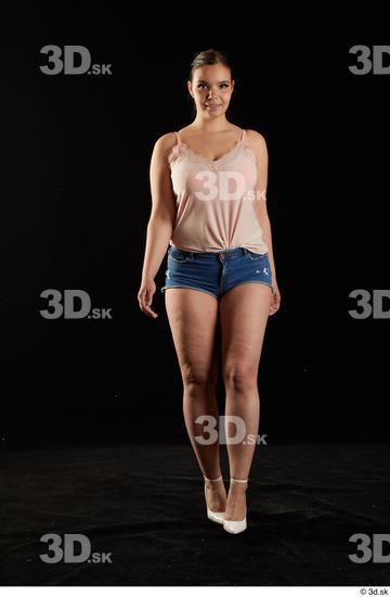 Woman White Chubby Female Studio Poses