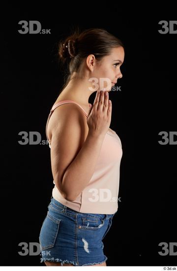 Woman White Chubby Female Studio Poses