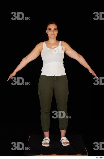 Woman White Chubby Female Studio Poses