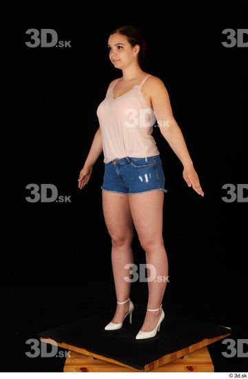 Woman White Chubby Female Studio Poses