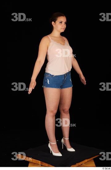 Woman White Chubby Female Studio Poses