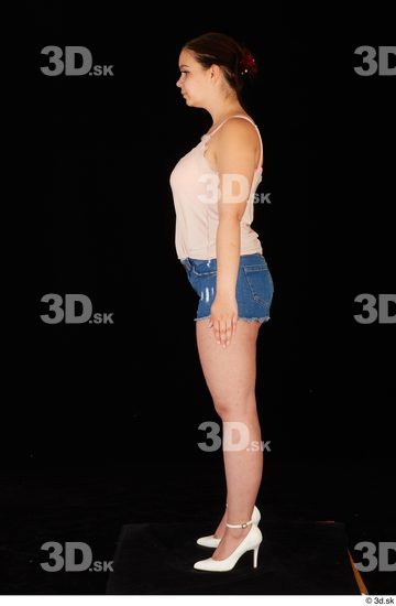 Woman White Chubby Female Studio Poses