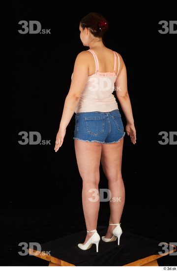 Woman White Chubby Female Studio Poses