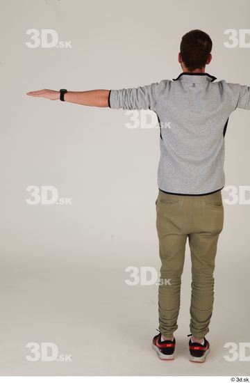 Whole Body Man T poses White Casual Slim Standing Street photo references